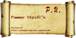 Pammer Ulpián névjegykártya